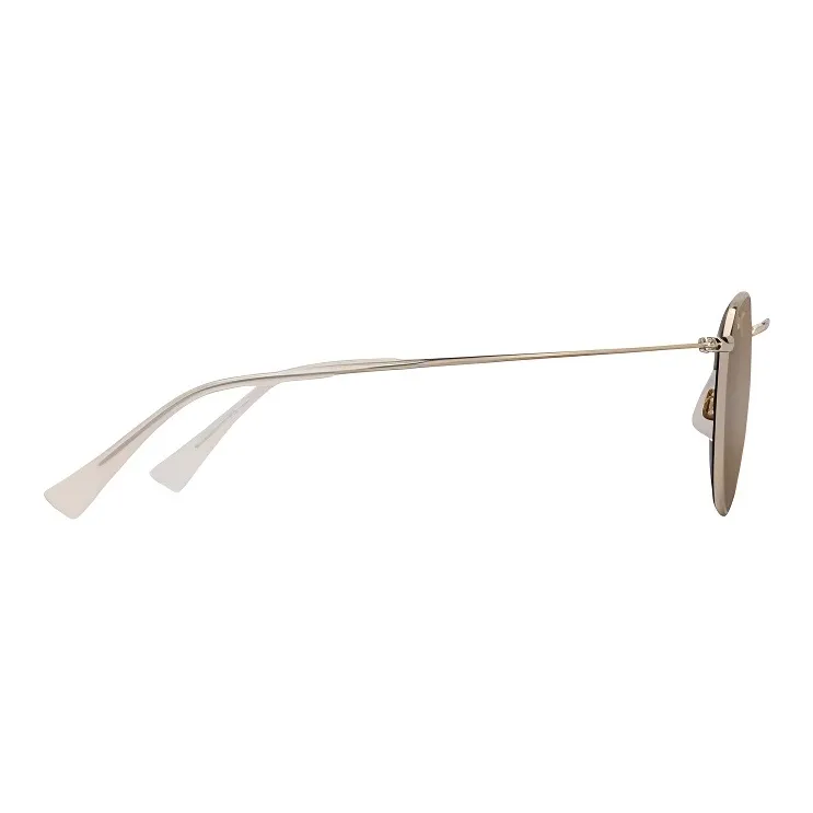 Maui Jim Metal Round Sunglasses Unisex Gold-2
