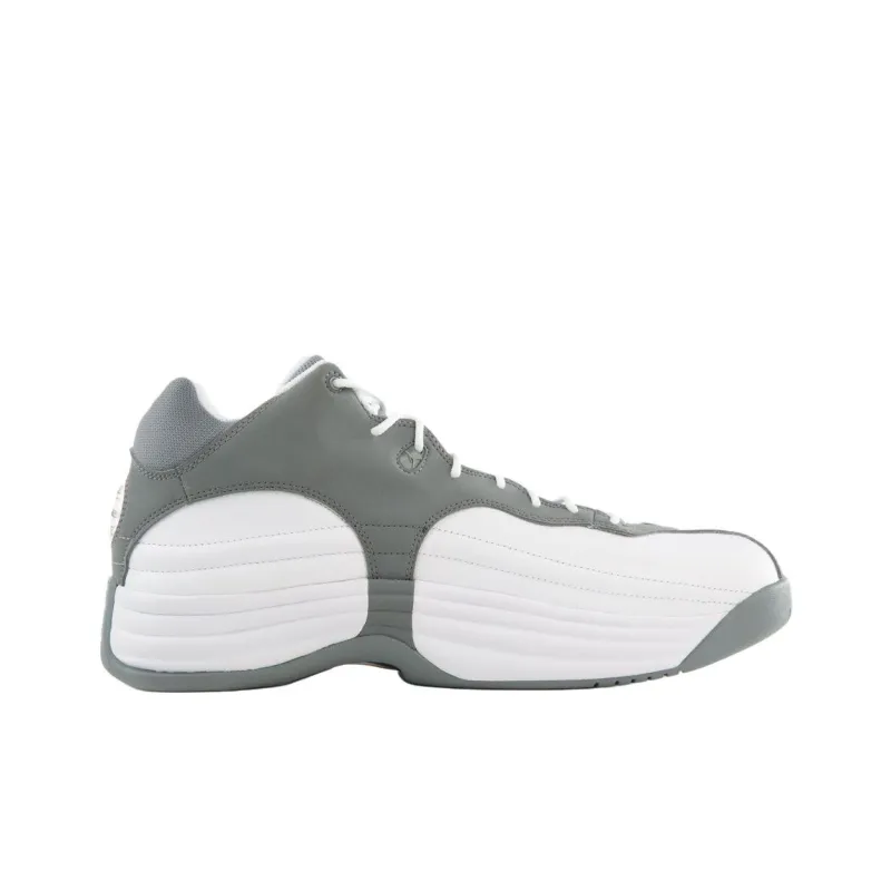 Jordan Jumpman Team I Anti Slip Wear Resistant Mid Top Vintage Basketball Shoes Men's White Gray-1