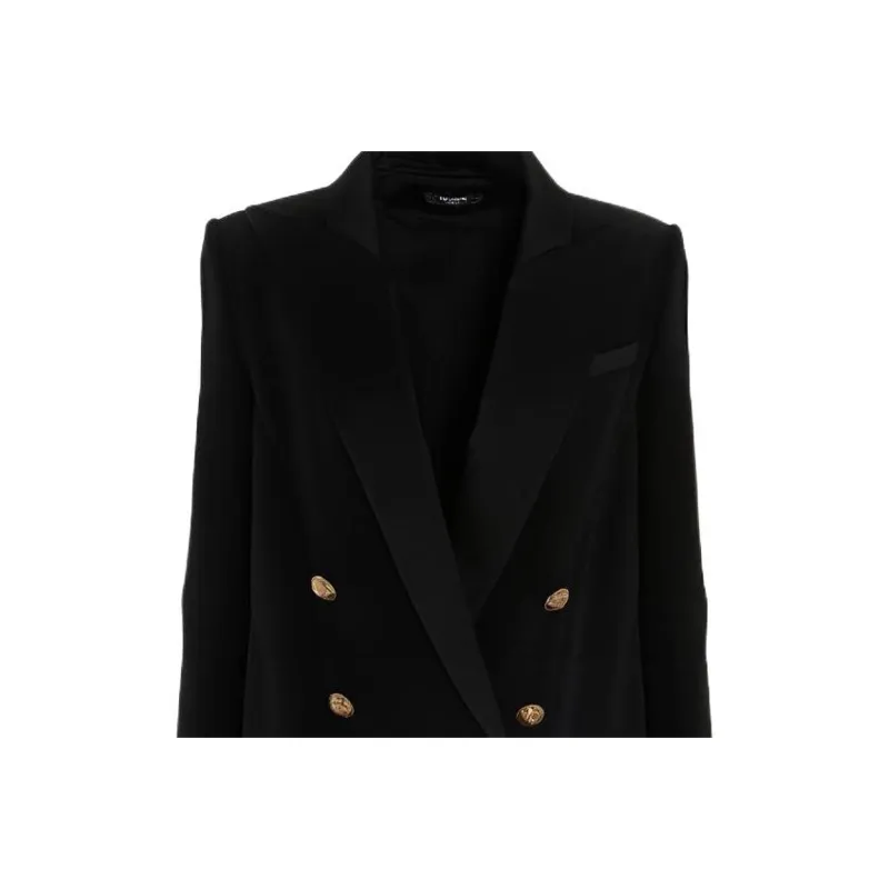 BALMAIN Long-Sleeved Dresses Women's Black-3
