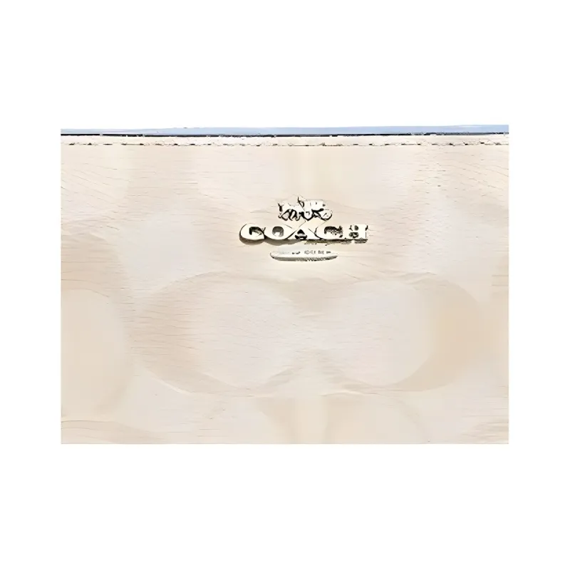 COACH Coated Canvas Wallet Trumpets Women's Light Khaki/Sink/Silver-2