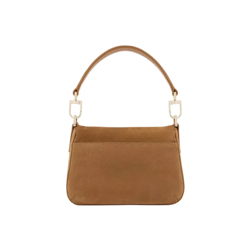 AMANI Suede Handbag Trumpets Women's Brown-2