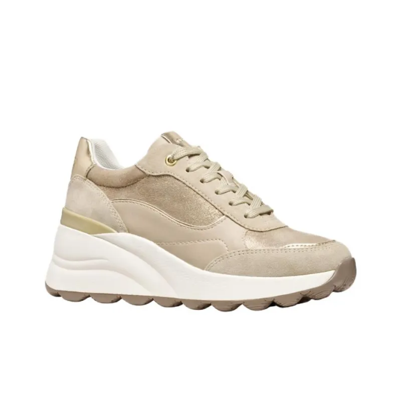 GEOX Spherica Ec13 Low Top Casual Shoes Women's Light Gold-3