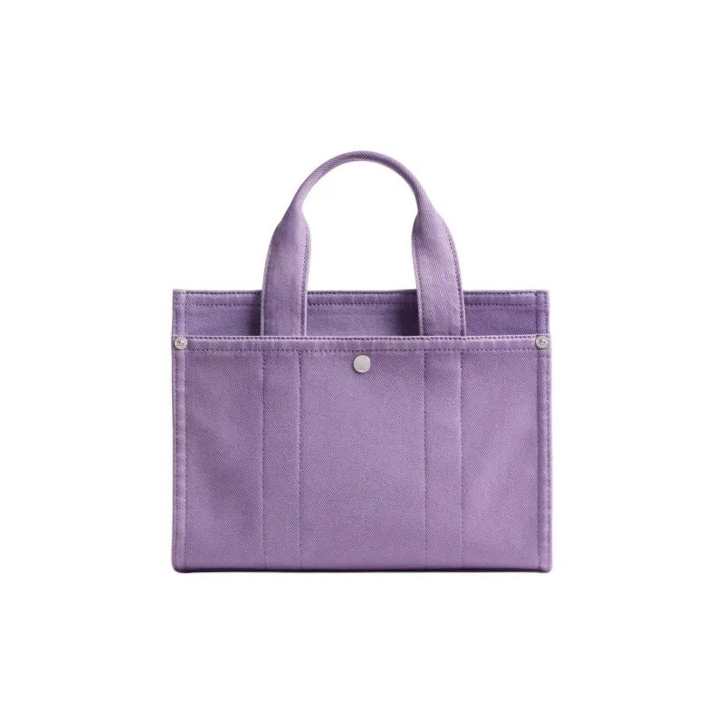 COACH Cargo Denim Fabric Tote Bag, Shopping Bag, Shoulder Bag, Crossbody Bag, Handbag Medium Size Women's Purple-2