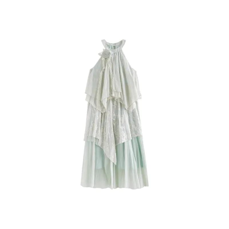 ERIRI Sleeveless Dresses Women's Aqua Blue-0