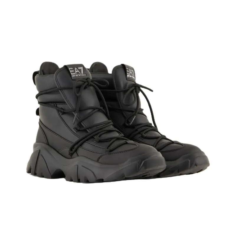 EMPORIO ARMANI EA7 Flakes Ankle Boots Women's Black-2