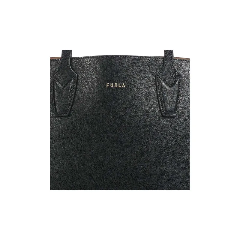 Furla Paradiso Leather Shoulder Bag Tubas Women's Black-2