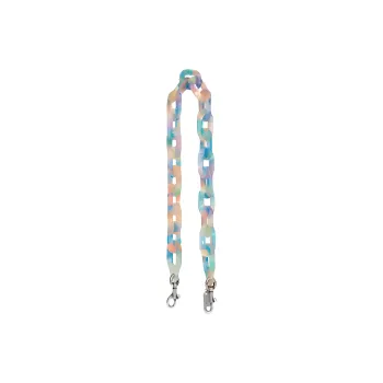 COACH Recycled Resin Bag Accessory Short Bag Strap Women's Blue Rainbow
