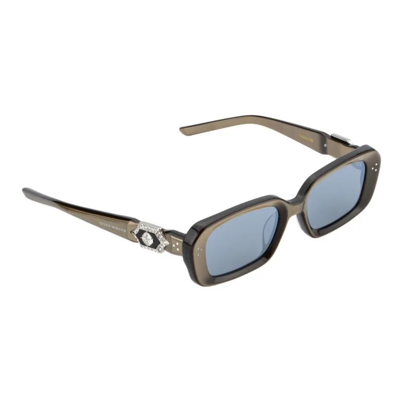 GENTLE MONSTER Acetate Plate Frame Irregular Shape Sunglasses Unisex Brown-1