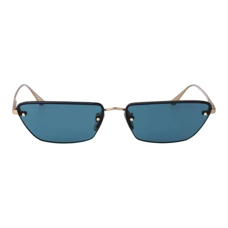 Linda Farrow Titanium Irregular Shape Sunglasses Women's Gold-3