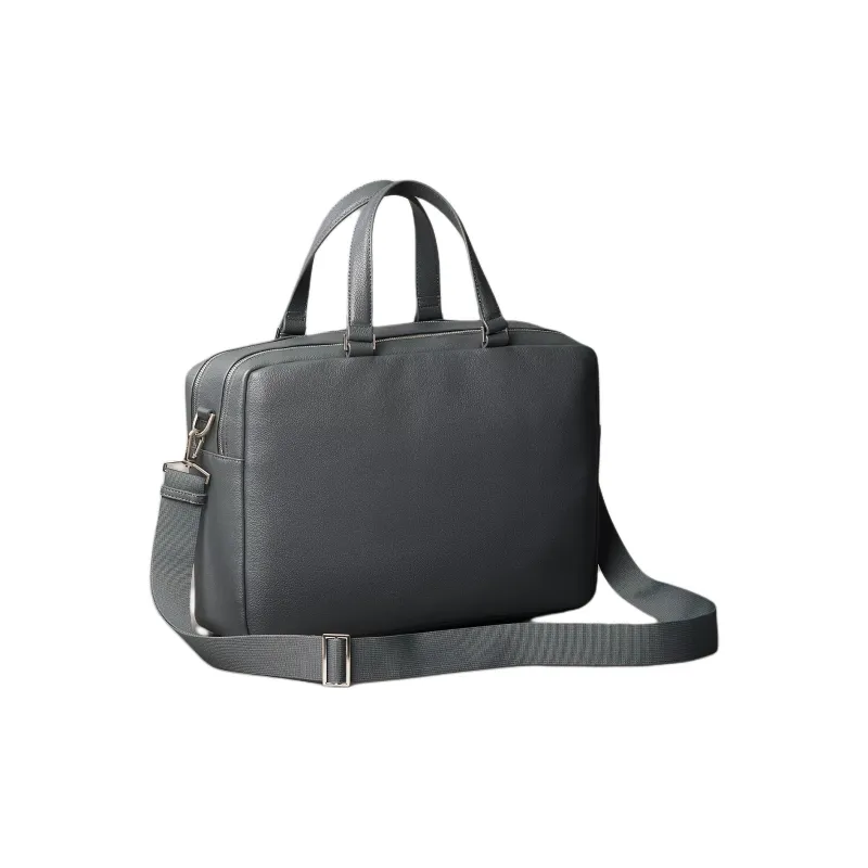 CALVIN KLEIN PU Polyurethane One Shoulder Crossbody Portable Briefcase Men's Anthracite-1
