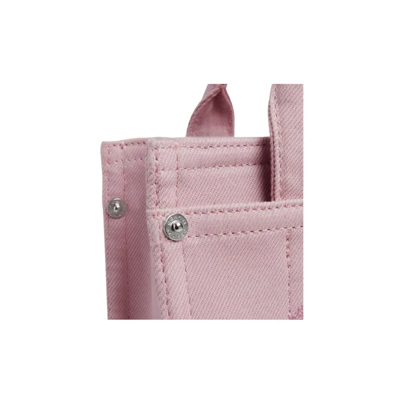 COACH Cargo Denim Fabric Tote Bag, Shopping Bag, Shoulder Bag, Crossbody Bag, Handbag Trumpets Women's Pink-4