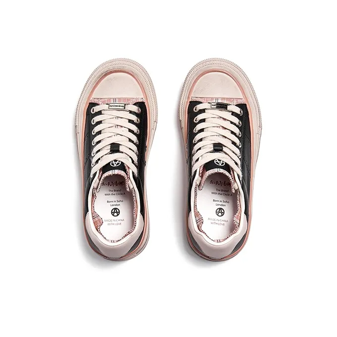 Acupuncture Abrasion Resistant Lightweight Breathable Height Increasing Low Top Skateboard Shoes Women's-2