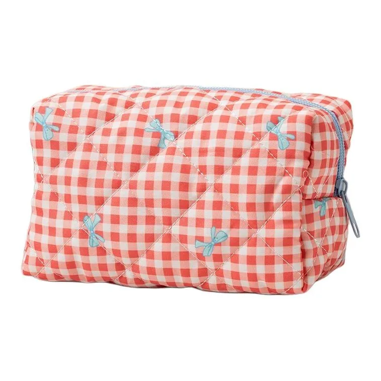 ZHIYIN Bowknot Square Portable Skincare Storage Bag Large Capacity Travel Toiletry Bag Make up Tools-2