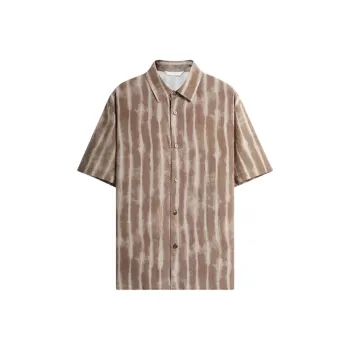 EHE Shirts Men Coffee Stripes