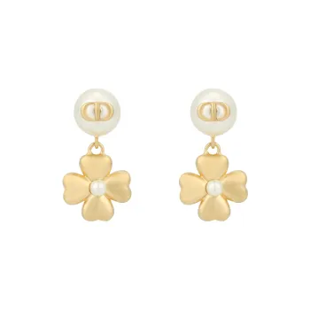 DIOR Metal Earrings Women's Gold
