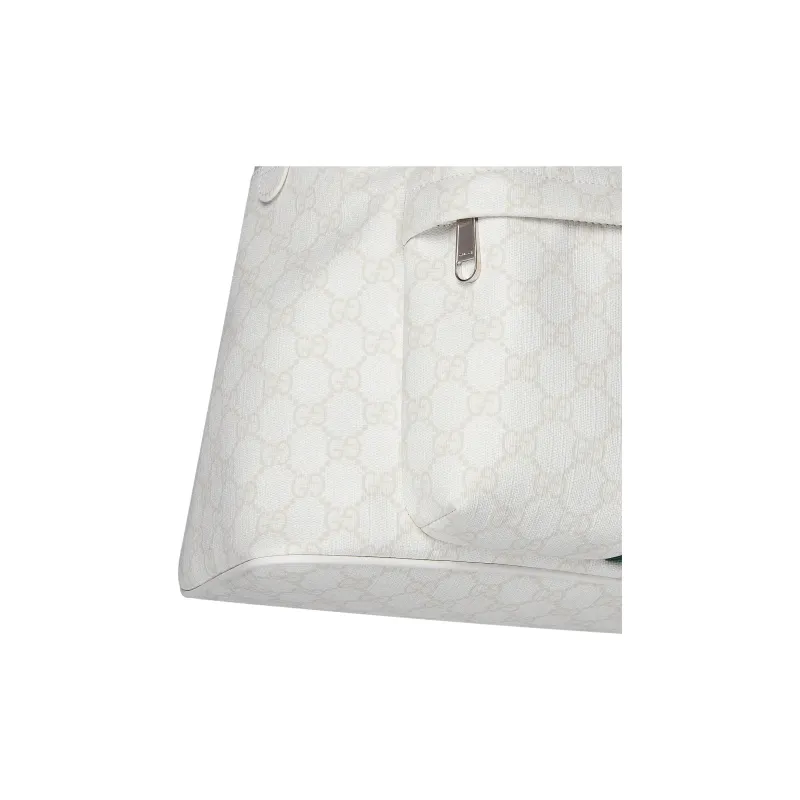GUCCI Ophidia GG Supreme Canvas Backpack Medium Size Women's White-6