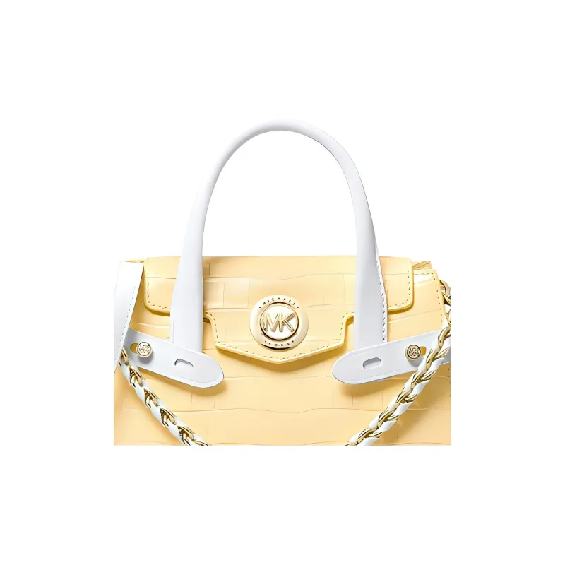 MICHAEL KORS MICHAEL KORS Handbag Collection Carmen Artificial Leather Handbag Mini Women's Yellow Cream-3