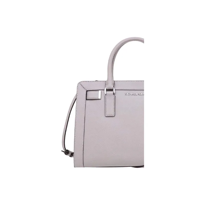MICHAEL KORS Dillon Leather Small Square Bag, Handbag, Crossbody Bag Women's Pearl Gray-2