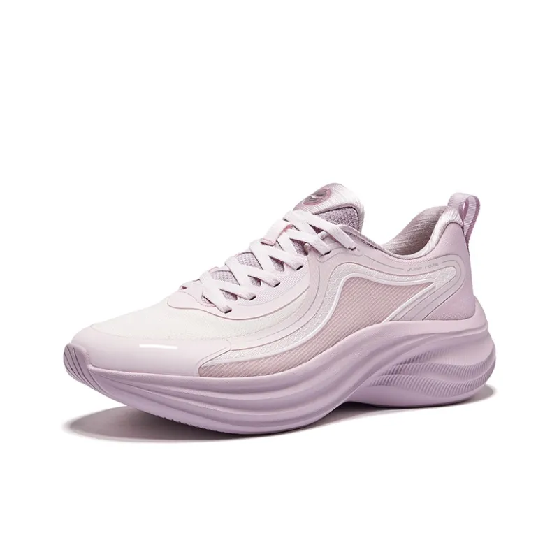 Erke Cushioning Height Increase Low Top Casual Running Shoes Women's Fresh Pink Lotus-2