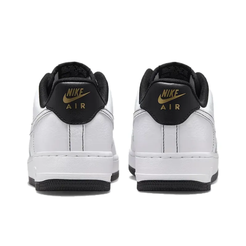 Nike Air Force 1 Abrasion Resistant Breathable Low Top Skateboard Shoes Women's Black White-4