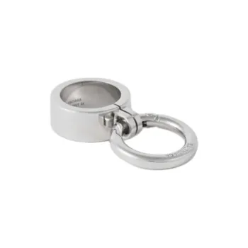 Balenciaga Brass Zinc Alloy Rings Men's Silver