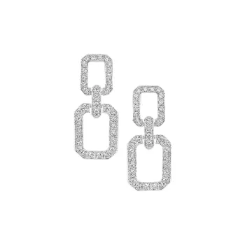 HARRY WINSTON Platinum Earrings Women's Silver