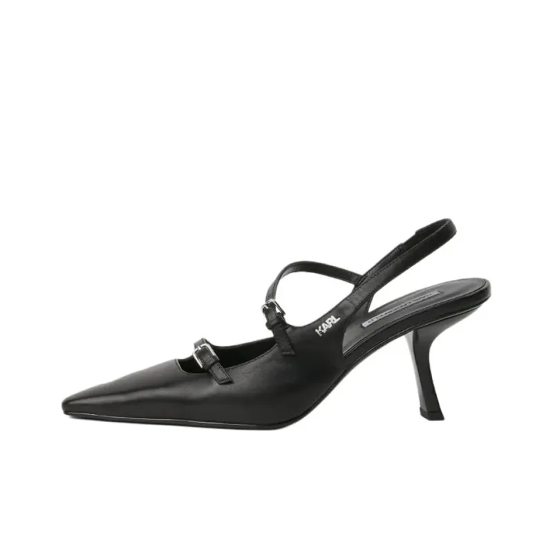 KARL LAGERFELD Karmel Slim Heel High Heels Women's Black-0