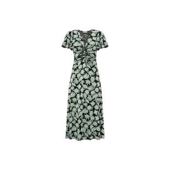 Diane Von Furstenberg FW25 Short Sleeved Dress Women's Green
