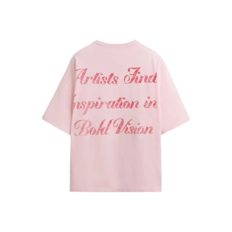 ZARA T Shirts Men Pink-1