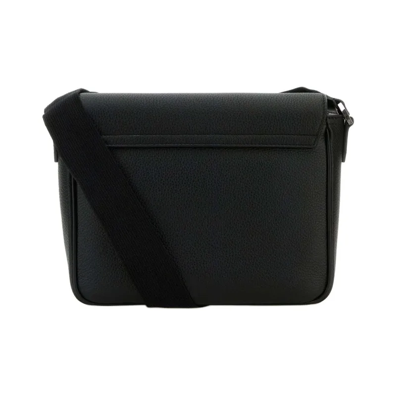 TF Calfskin Shoulder Bag, Crossbody Bag Trumpets Unisex Black-2