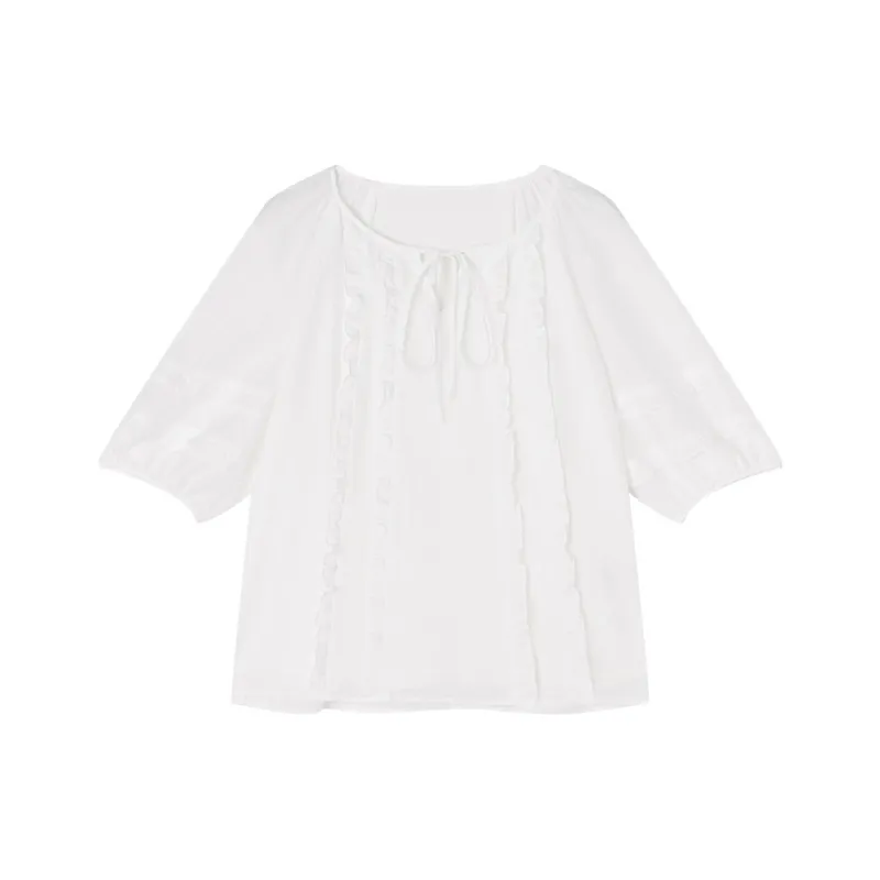 XIANGYING Shirts Women's White-0