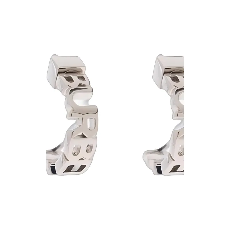 Burberry Brass Earrings Women's Silver-2