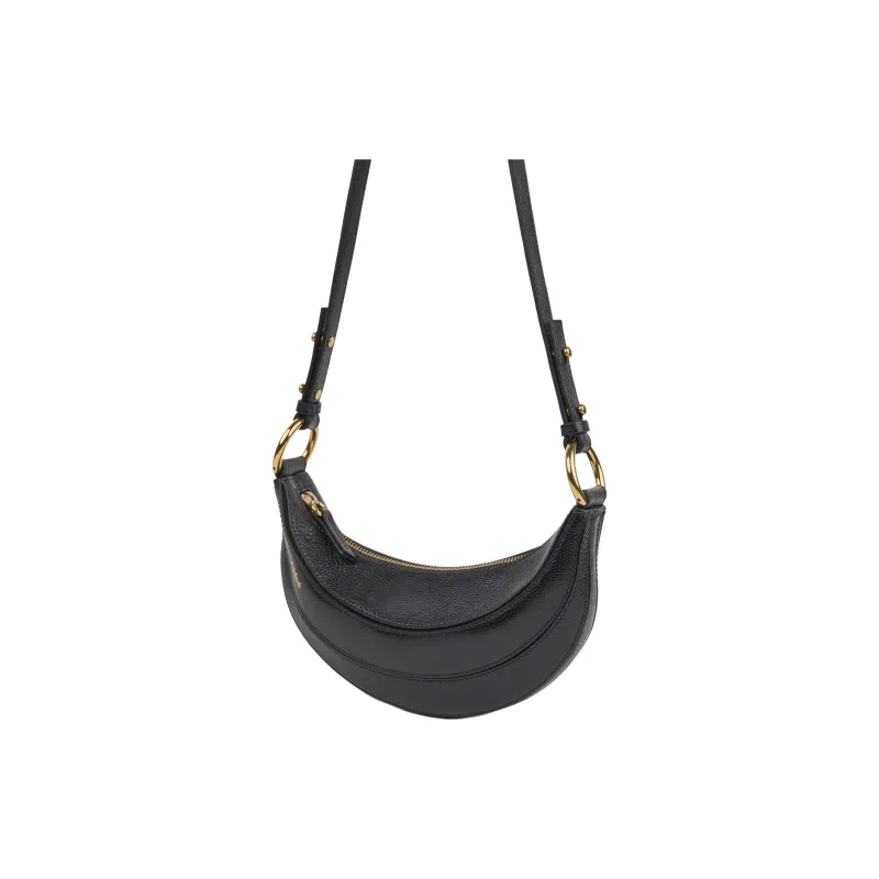 Chloe Shiny Grained Calfskin Shoulder Bag Crossbody Bag Women's Black-2
