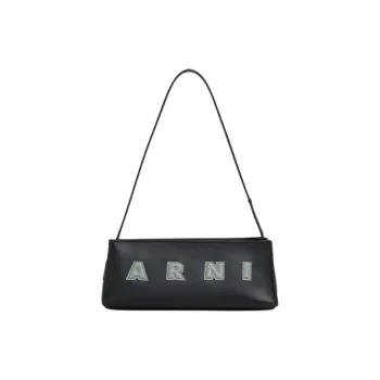 MARNI Calfskin Shoulder Bag Women's Black