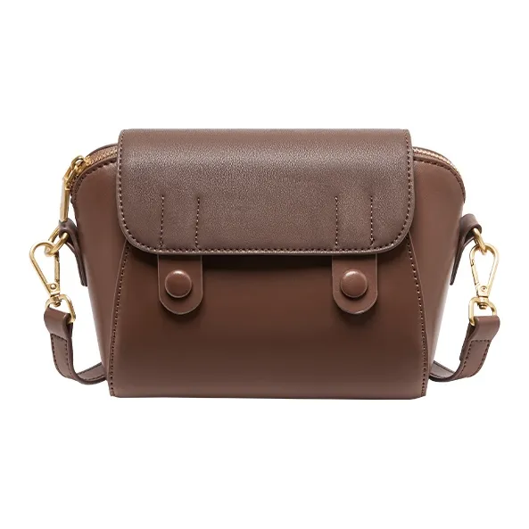 Narandu Cow Leather Patchwork Synthetic Leather Shoulder Bag Mini Women's Coffee-0