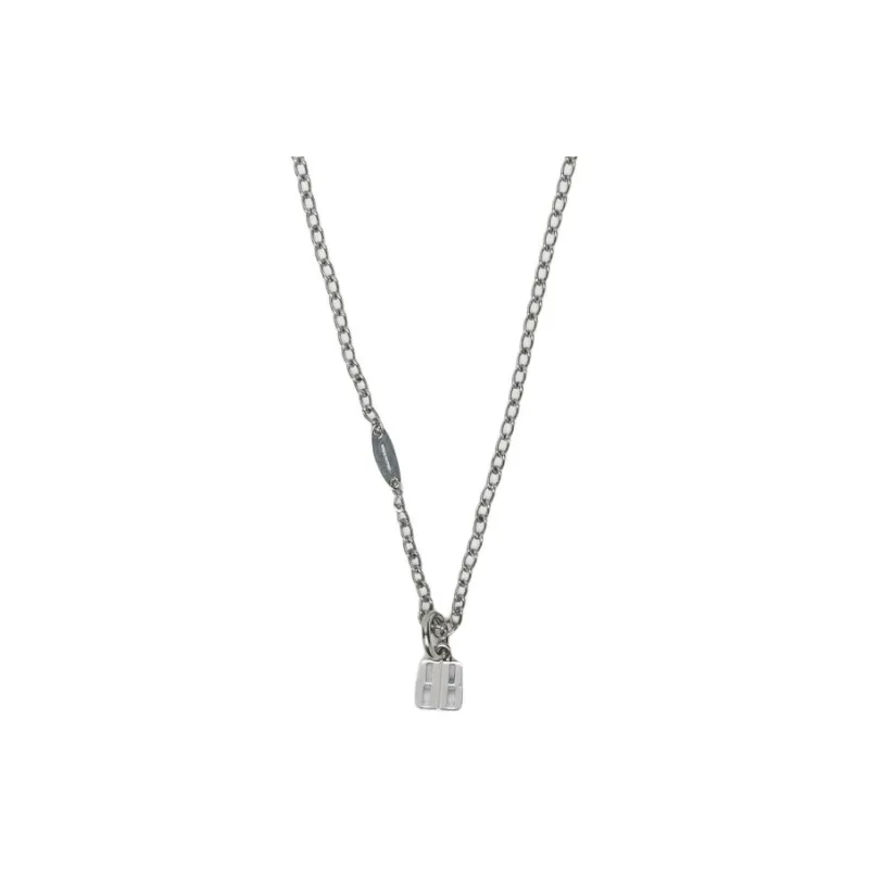 Balenciaga Brass Necklaces Women's Silver-0
