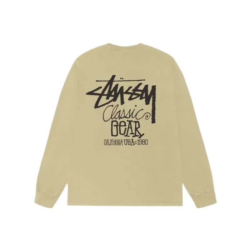 Stussy CLASSIC GEAR LS TEE PIGMENT DYED T Shirt Unisex-6
