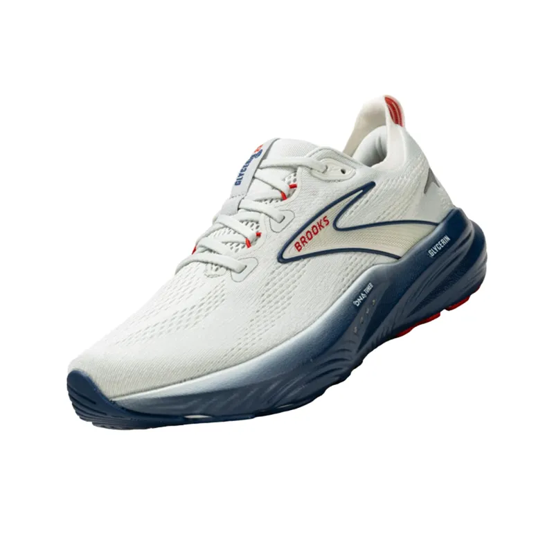 Brooks Glycerin 22 Anti Slip Wear Resistant Low Top Casual Running Shoes Men's Gray Blue-1