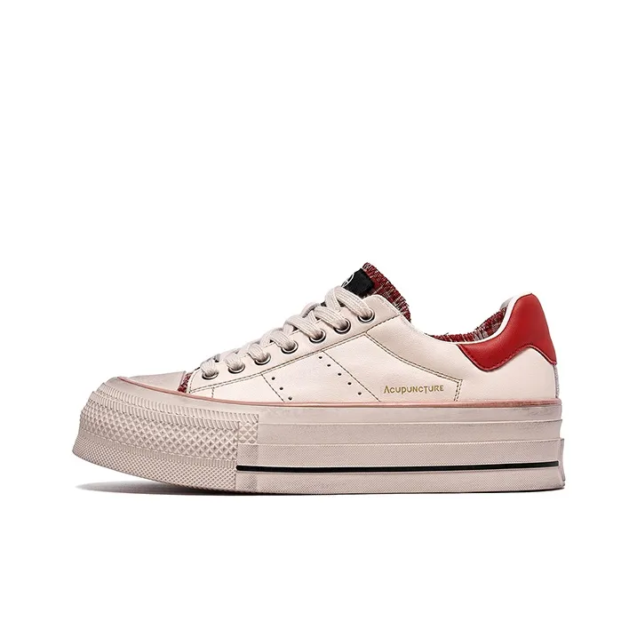 Acupuncture Abrasion Resistant Lightweight Breathable Height Increasing Low Top Skateboard Shoes Women's-5