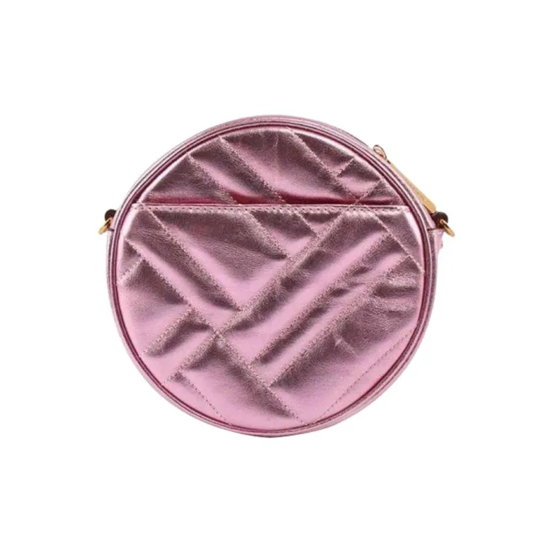 MICHAEL KORS Vivianne Genuine Leather Round Cake Bag Shoulder Bag Crossbody Bag Women's Pink-2