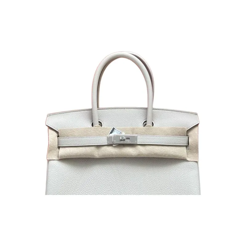 HERMES Birkin Togo Calfskin Birkin Bag Handbag Women's 8L Beton Glacier White & Concrete Gray-1