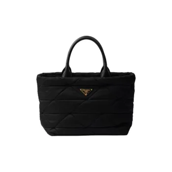 PRADA Re Nylon Tote Bag, Shopping Bag, Shoulder Bag, Crossbody Bag, Handbag Medium Size Unisex Black