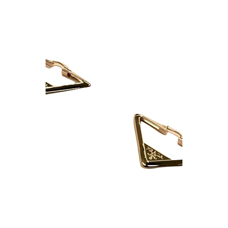 PRADA Metal Earrings Men's Gold-1