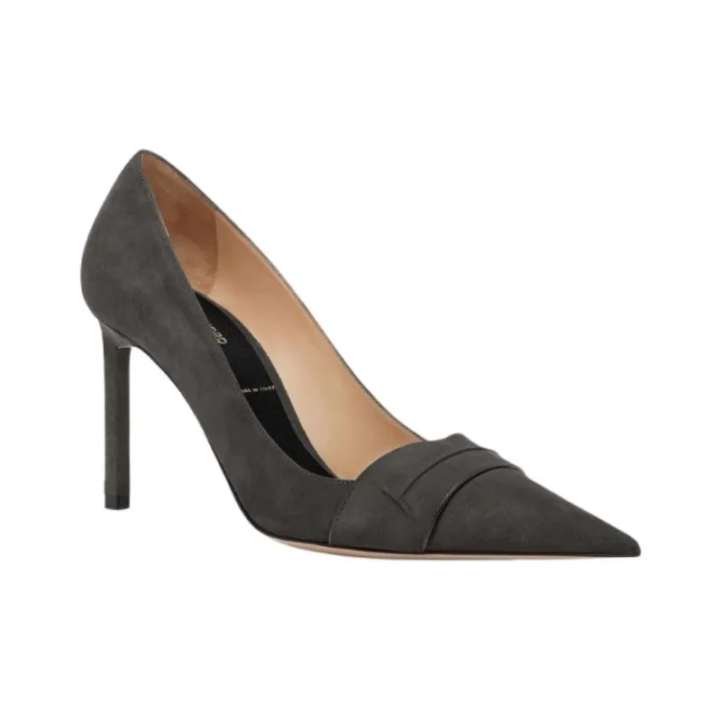 TF Slim Heel High Heels 8.5cm Women's Dark Gray-2