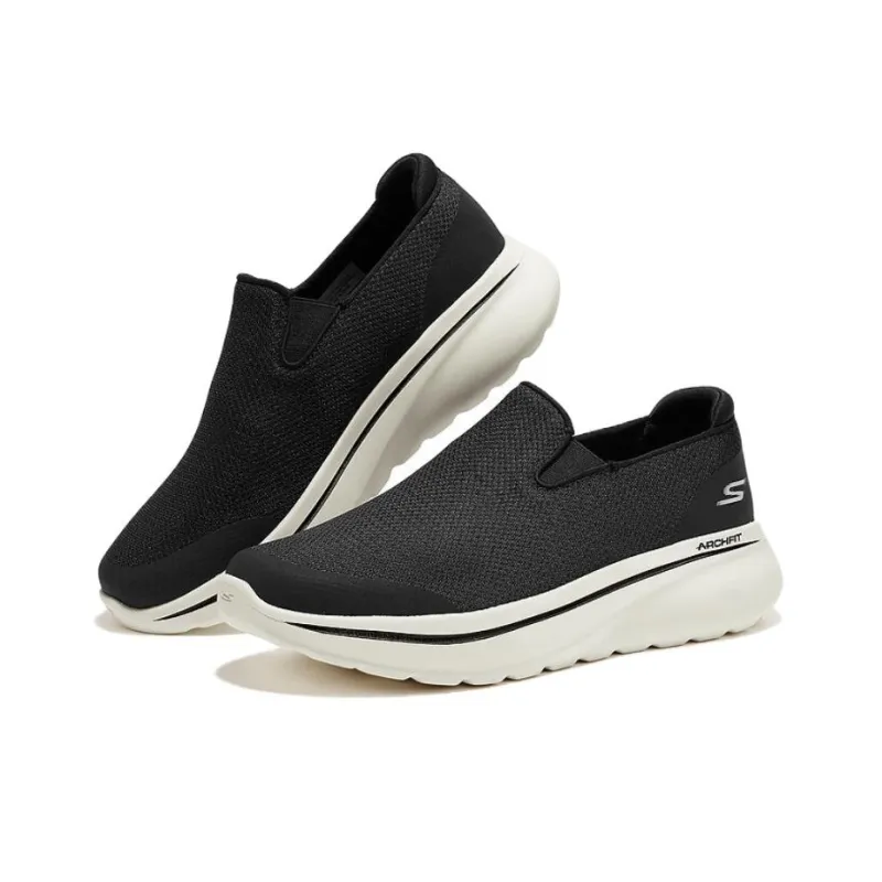 Skechers Low Top Casual Shoes Men's Black White-2