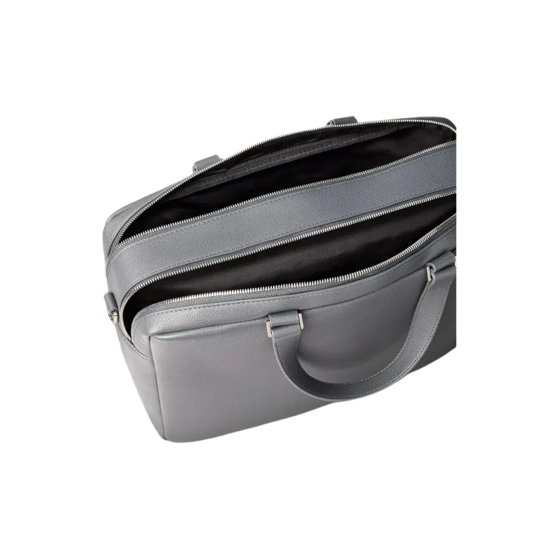 CALVIN KLEIN PU Polyurethane One Shoulder Crossbody Portable Briefcase Men's Anthracite-2