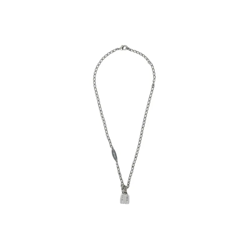 Balenciaga Brass Necklaces Women's Silver-1