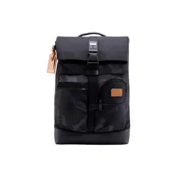 TUMI Nylon Backpack Unisex Camouflage Gray