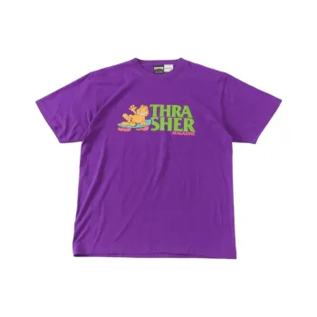 Jiafeimao X Thrasher T Shirts Men Purple
