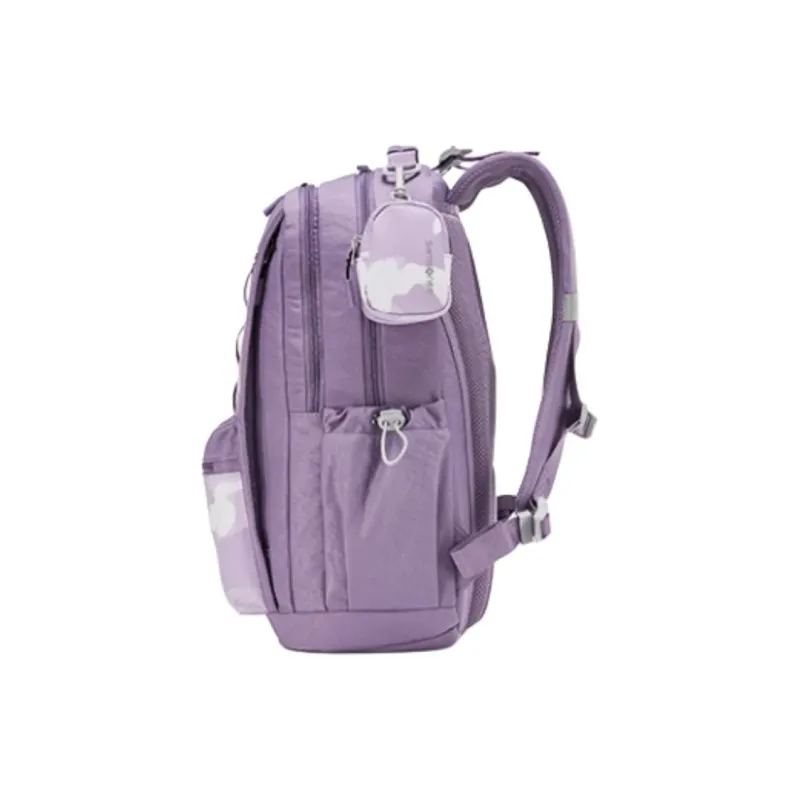 SAMSONITE Fabric Backpack Medium Size Unisex Purple Camouflage-1